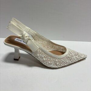 Steve Madden White Versali Pumps